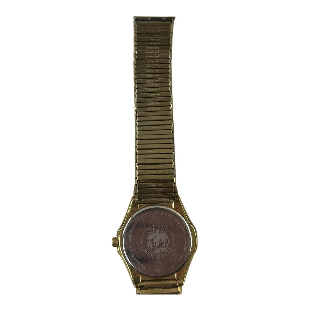 Citizen Eco-Drive Solar Vintage Men's Wristwatch 590802 Japan Band Broken